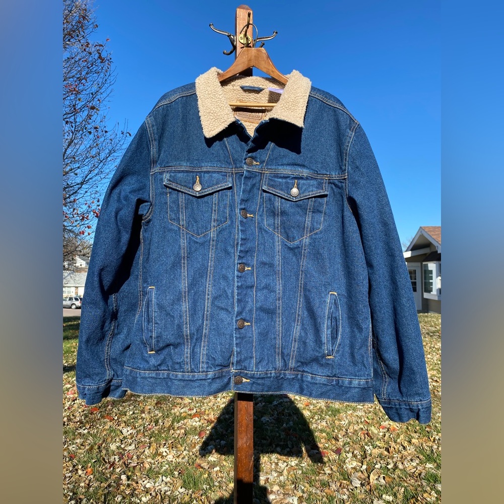 Men’s C.E. Schmidt Workwear utility jean trucker jacket Size 2X